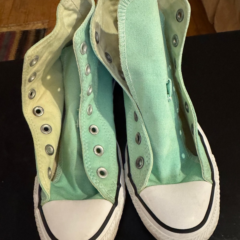 Women’s Size 7 Men’s Size 5 Mint Green Converse All Stars - Picture 11 of 11